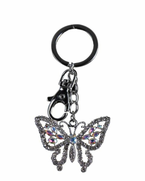 Sparkling Keyring met Austrian Crystals - Vlinder