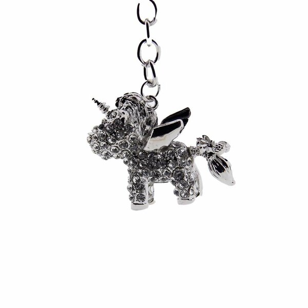 Sparkling Keyring met Austrian Crystals - Unicorn