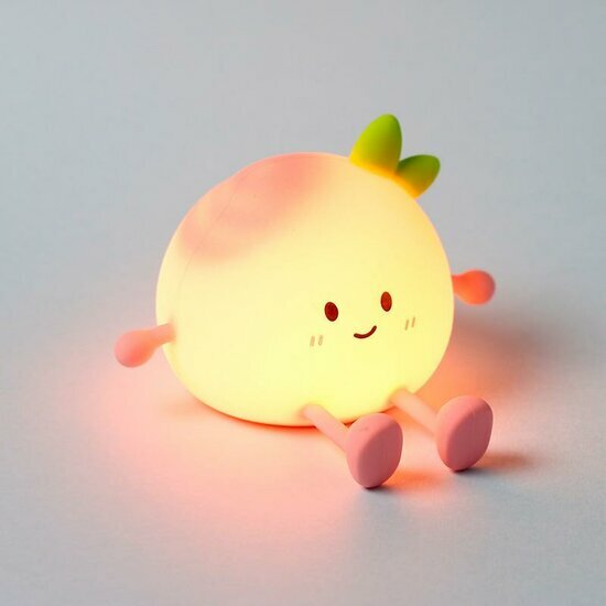 KAWAII - Peach - Phone Holder &amp; Rechargeable Lamp 12cm