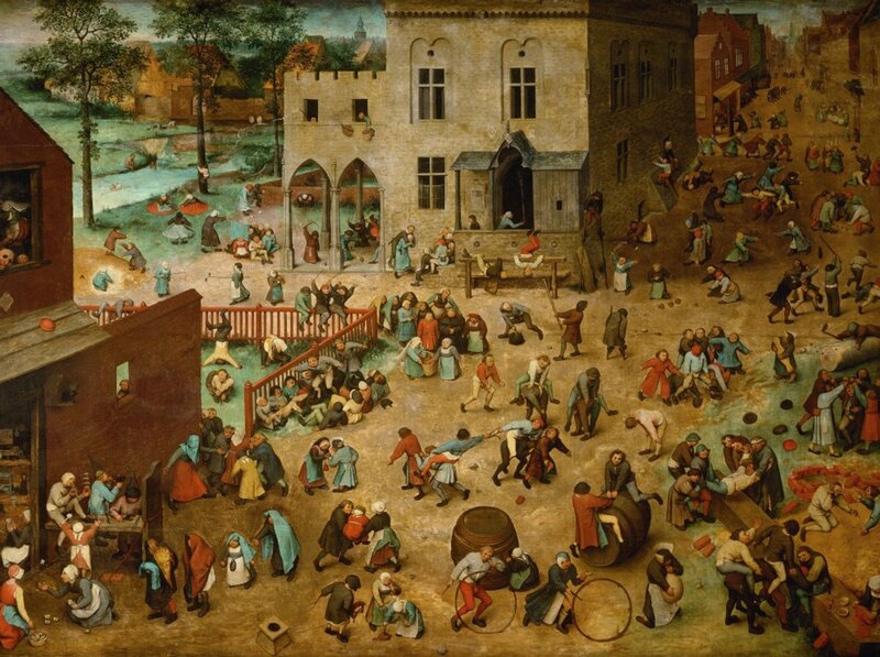 Grafika puzzel Brueghel Pieter legpuzzel Kinderspelen 1560 - 2000 stukjes.