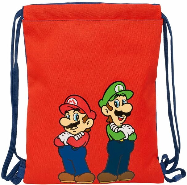 Super Mario Bros Gymtas &ndash; Mamma Mia &ndash; Sporttas &ndash; Met Ritsvak (26x34 cm)