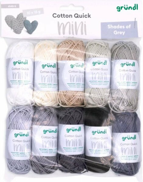 Cotton Quick Mini Shades of Grey 10x15gram