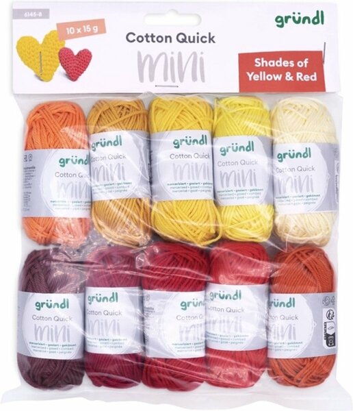 Cotton Quick Mini Shades of Yellow and Red 10x15gram