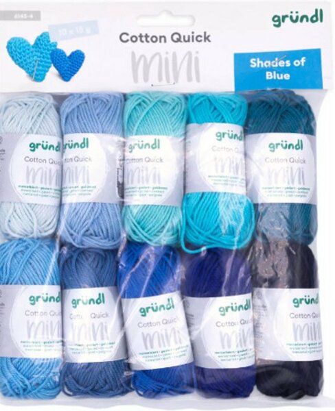 Cotton Quick Mini Shades of Blue 10x15gram