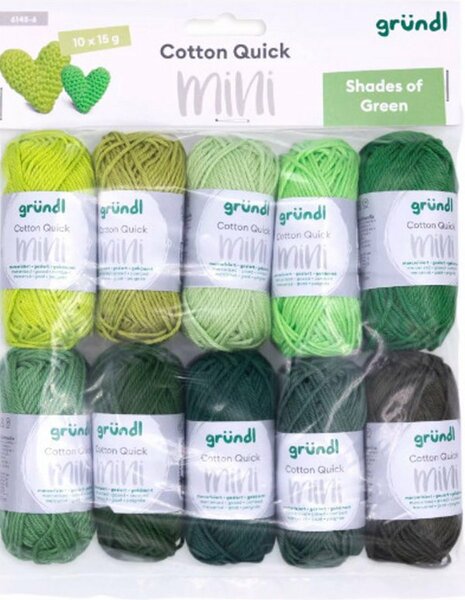 Cotton Quick Mini Shades of Green 10x15gram