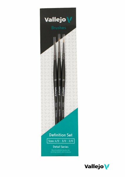 GUNDAM TOOLS - Brush round Toray Detail Set '4/0 3/0 2/0'
