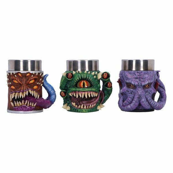 DUNGEONS &amp; DRAGONS - Mini Monster - Set of 3 Tiny Tankards 8.8cm