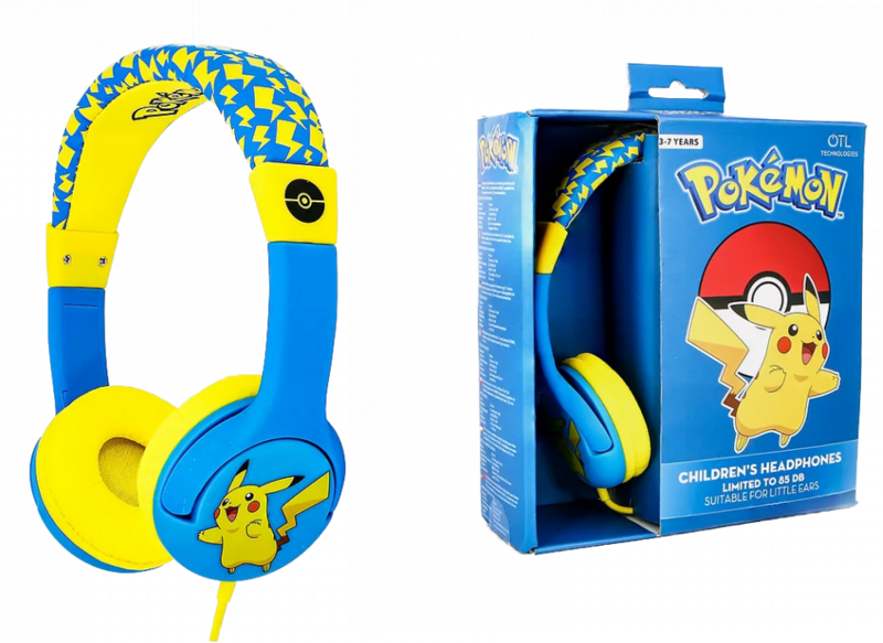 POKEMON - HeadPhones OTL 3-7 Kids 85db - Pikachu