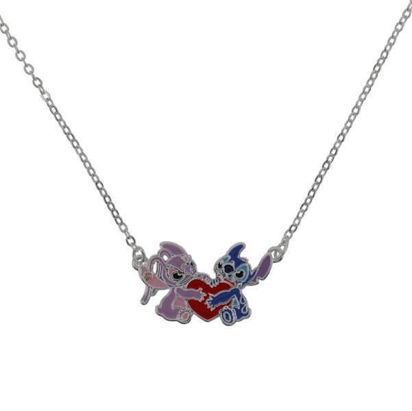 STITCH &amp; ANGEL - Love - Pendant Silvery Necklace 18mm STITCH &amp; ANGEL - Love - Pendant Silvery Necklace 18mm