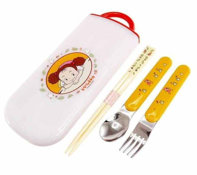 MY NEIGHBOR TOTORO - Mei - Chopstick spoon and fork set MY NEIGHBOR TOTORO - Mei - Chopstick spoon and fork set