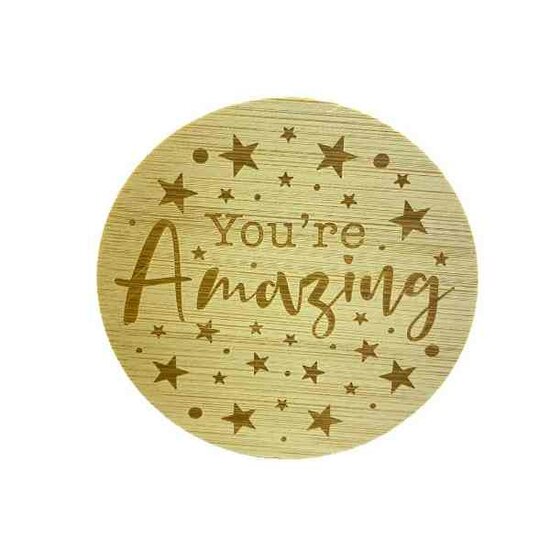 Bamboe deksel - Light Up - You&#039;re Amazing