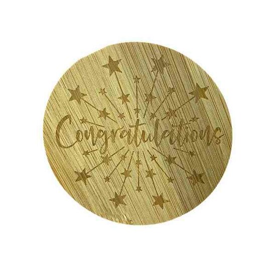 Bamboe deksel - Light Up -  Congratulations