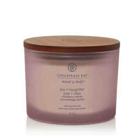 Chesapeake Bay Candle Joy &amp; Laughter &ndash; Cranberry Dahlia 3-Wick Candle