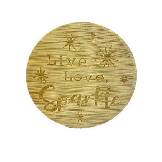 Bamboe deksel - Live, Love, Sparkle