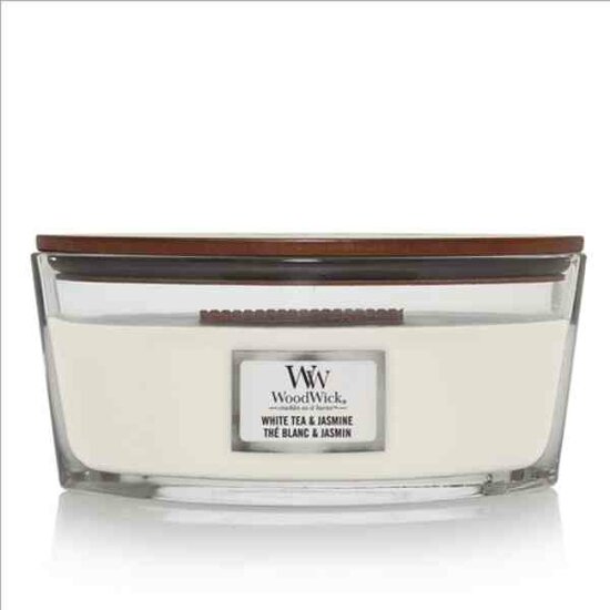 WoodWick White Tea &amp; Jasmine Ellipse Candle