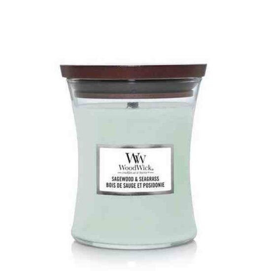 WoodWick Sagewood &amp; Seagrass Medium Candle