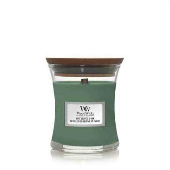 WoodWick Mint Leaves &amp; Oak Mini Candle