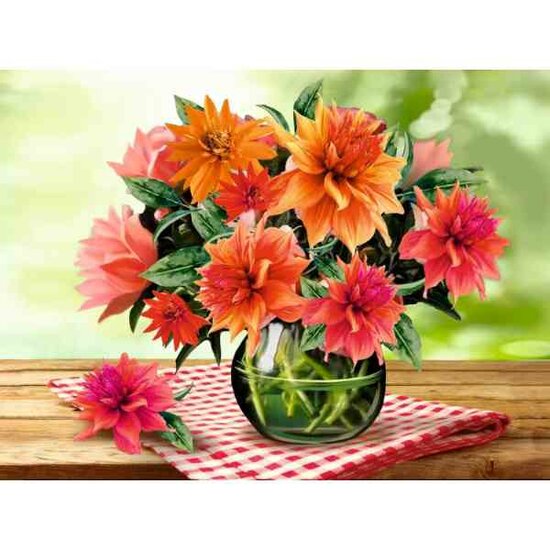 Diamond painting op kader &quot;Bright bouquet&quot;  30x40 cm 