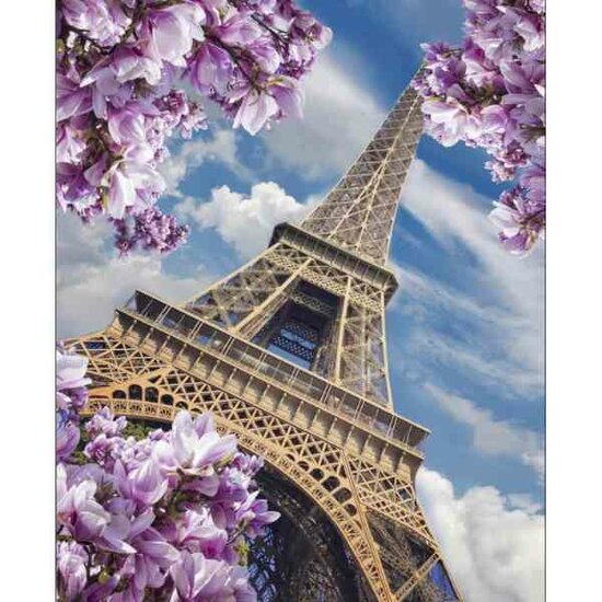 Diamond painting op kader  &quot;Eiffel Tower&quot; 40x50 cm