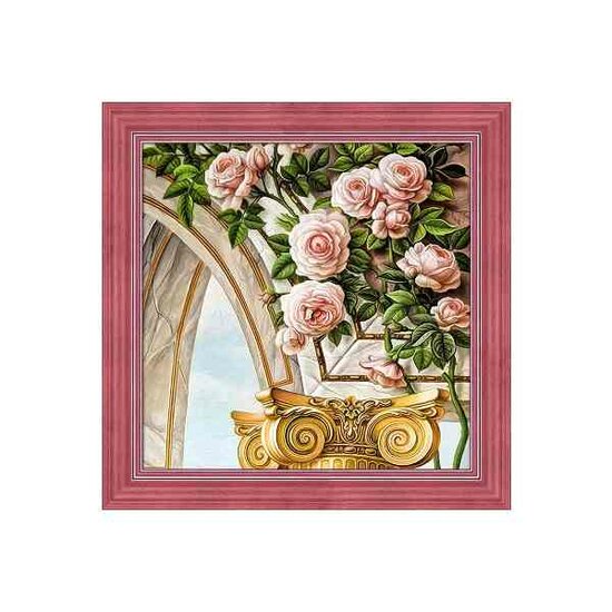 Diamond Painting Arch and Roses 30x30 cm vierkante steentjes