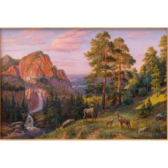Diamond Painting In the clearing 60x40 cm vierkante steentjes