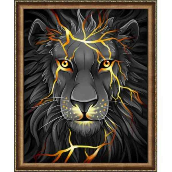 Diamond Painting  Lava Lion 40 x 50 CM vierkante steentjes