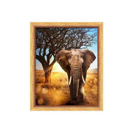 Diamond Painting African Elephant     40  x 50 cm Vierkante steentjes