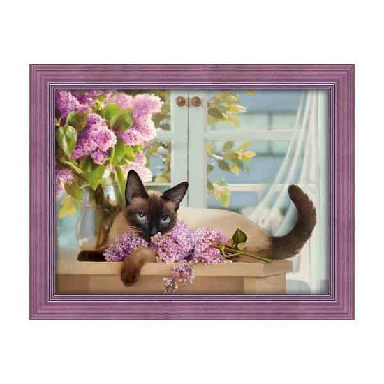 Dimond Painting Siamese Lady  vierkante steentjes 30x40