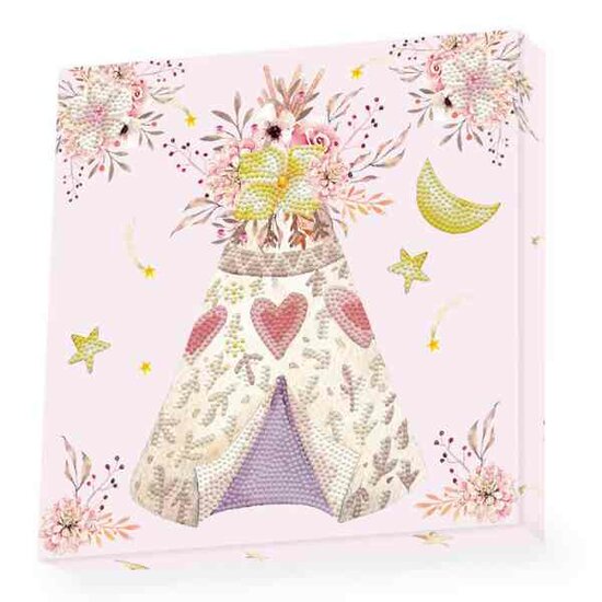 Diamond Painting DBX.046 DOTZ&reg; - BOX Diamond Dotting kit - 28x28cm - Dreamy Tee Pee