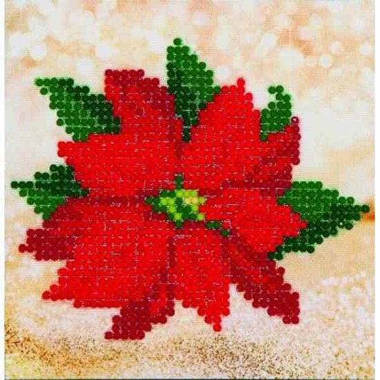 Diamond Painting DD2.025 DIAMOND DOTZ&reg; - 13.54x13.54cm - Poinsettia