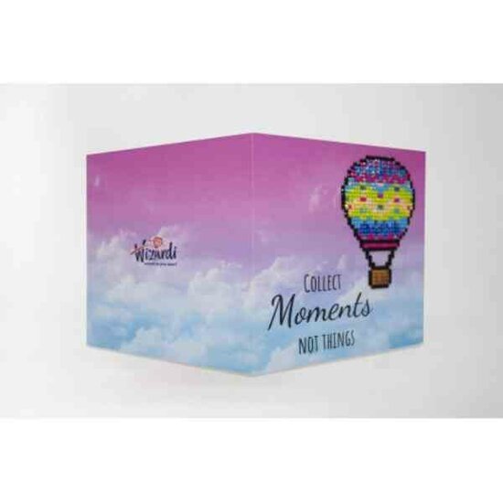Diamond painting Wenskaart Collect Moments, not Things