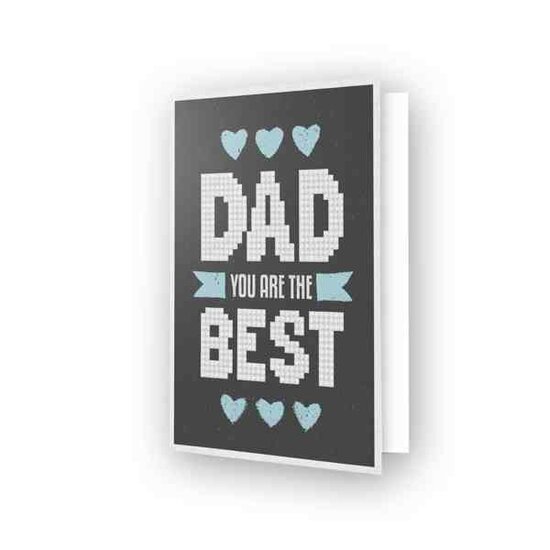 Diamond Painting DDG.013 DIAMOND DOTZ&reg; - 12.6x17.7 cm - Wenskaart BEST DAD
