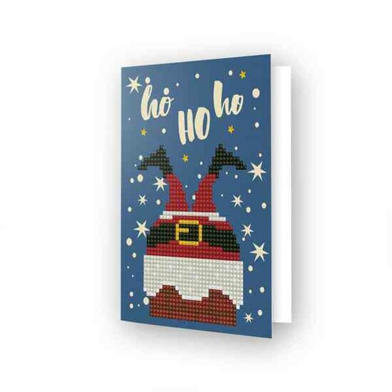 Diamond Painting DDG.020  12.6x17.7 cm - Wenskaart HO HO HO