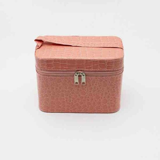 Opbergkoffer met 80  ronde potjes Vuil Roze