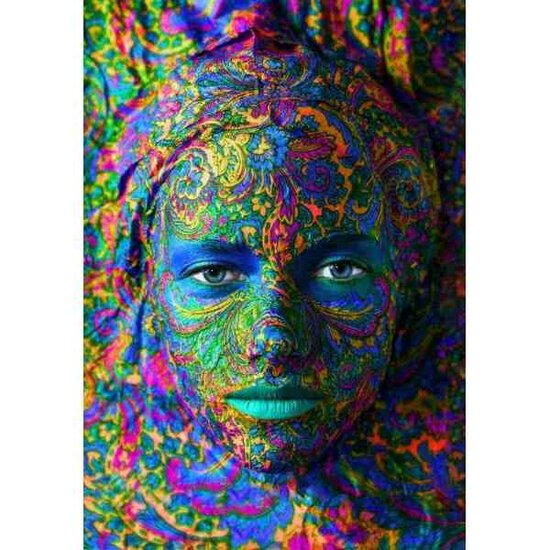 Diamond Painting Veelkleurige Dame 45x 65 Vierkante steentjes