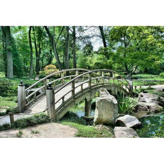diamond Painting Brug in het bos 100 x 45 cm  100 kleuren vierkante steentjes