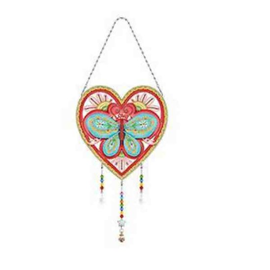 Hanger Diamond Painting Hart Vlinder diameter 18 cm