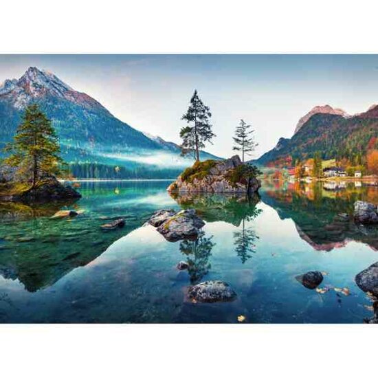 Diamond Painting Mountain Lake / Bergmeer  70 x 50 cm vierkante steentjes