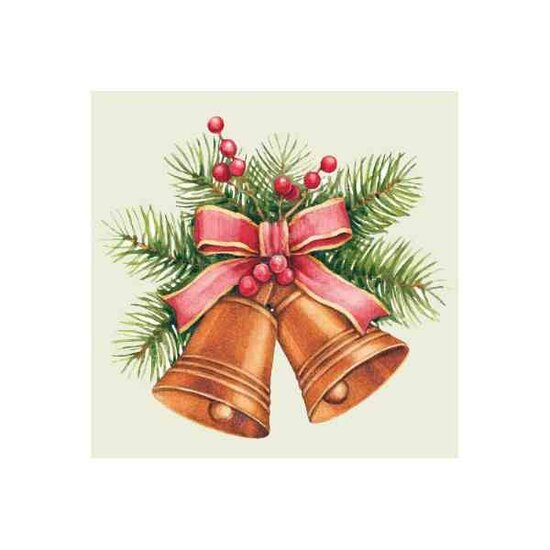 Diamond Painting &ndash; Jingle bells kerstklokken - 20 x 20 cm