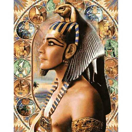 Diamond Painting - Egyptische farao &ndash; 38 x 48 cm