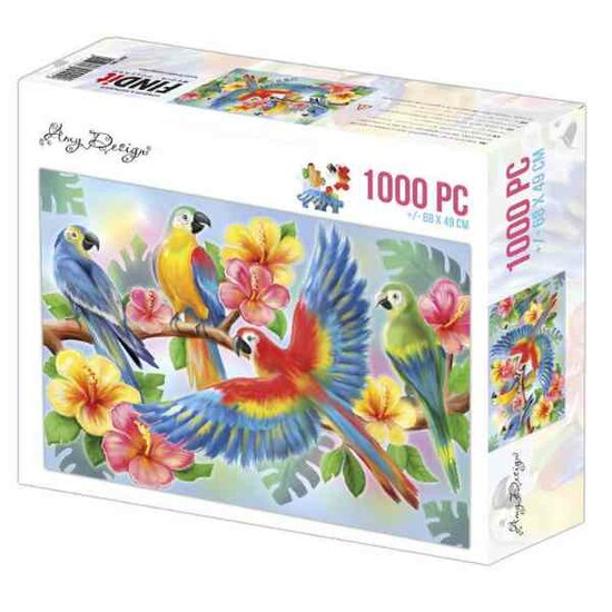 Puzzel 1000 pc - Amy Design - Parrots