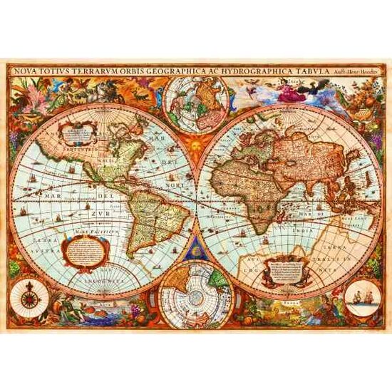 Vintage Map - Puzzel - 1000 Stukjes