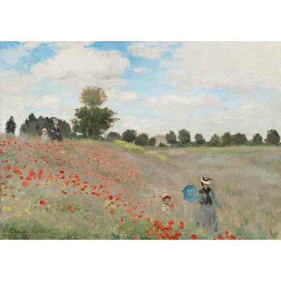 Claude Monet - Poppy Field, 1873 -  Puzzel 1000 stukjes