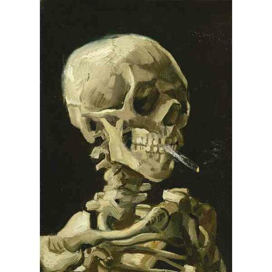 Vincent Van Gogh - Head of a Skeleton with a Burning Cigarette, 1886 -  Puzzel 1000 stukjes