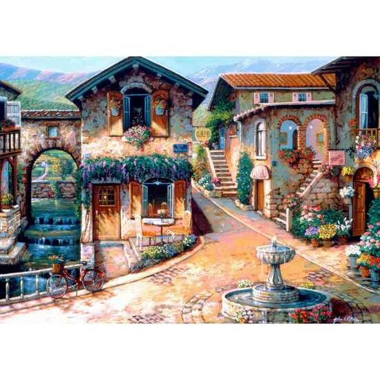 The Fountain on the Square -  Puzzel 1000 stukjes