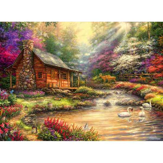 Chuck Pinson - Brookside Retreat  Puzzel 4000 stukjes