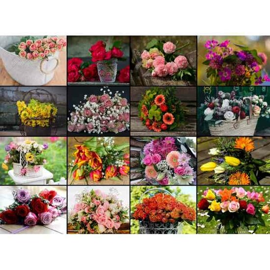 Collage - Flowers -  Puzzel 2000 stukjes