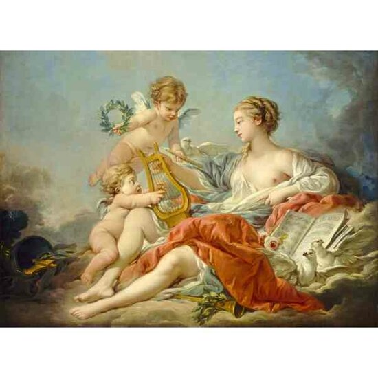 Fran&ccedil;ois Boucher: Allegory of Music, 1764-  Puzzel 2000 stukjes