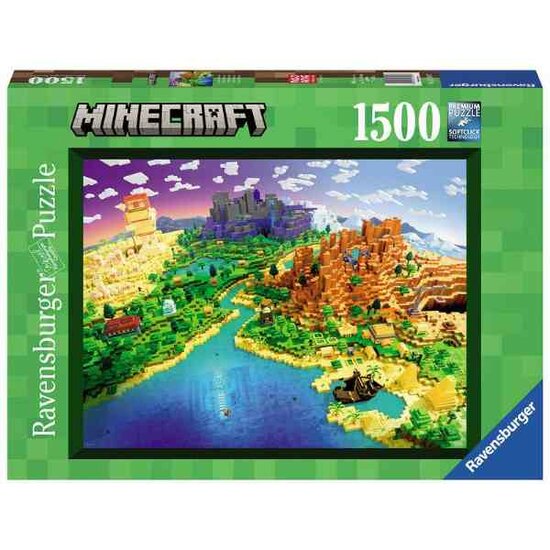 Ravensburger puzzel World of Minecraft - Legpuzzel - 1500 stukjes