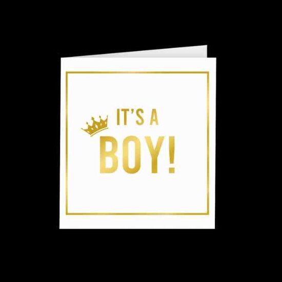 Gold White Cards It&#039;s A Boy
